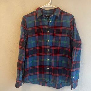 Madewell Red and Blue Plaid Flannel  Size S